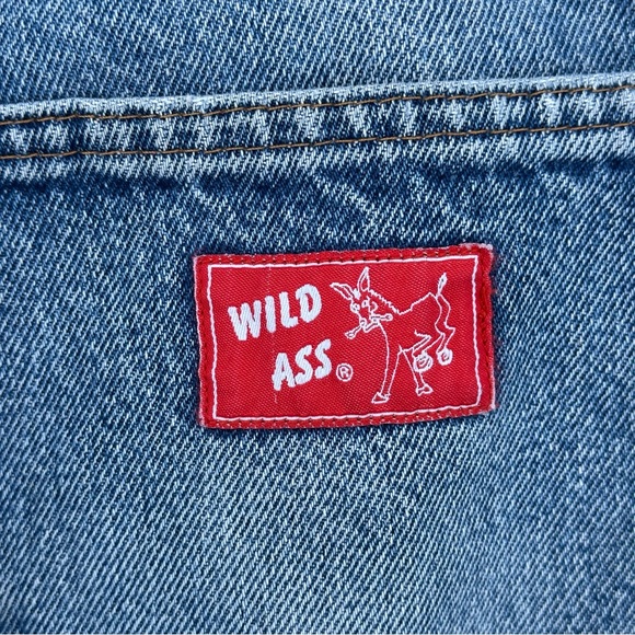 Vintage Wild Ass Men Carpenter Jeans Straight Blue Leg Pockets Log Workmen Retro - Picture 2 of 14